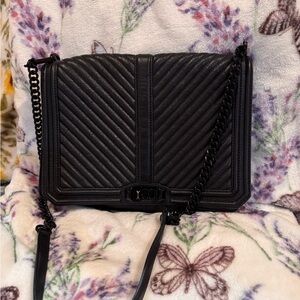 Rebecca Minkoff Black Quilted Chain Crossbody Bag